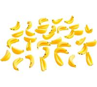35 banane gialle in miniatura in scala 1/12, mini frutta finta per mini casa, cucina, giardino, decorazione, casa delle bambole, accessori per casa delle bambole, decorazione