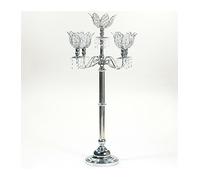 35 " Candelabro Finitura Argento Con Sassi ~Portacandele~ Portacandele ~ Casa