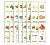 35 Carte lampo Cibo in Inglese, Materiale Montessori per l'insegnamento dell'Inglese (ESL), Homeschool e Terapia Autismo