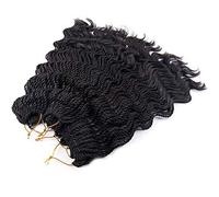 35 ciocche/confezione, trecce senegalesi ondulate all'uncinetto, 6 confezioni da 35 cm, capelli sintetici senegalesi ricci, trecce corte all'uncinetto per bambini (35 cm, 1B#)