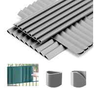 35 clip di fissaggio in PVC, per protezione privacy, per il fissaggio, per il giardino, il balcone, il film Fences (grigio chiaro)