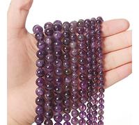 35 perline di pietra naturale da 10 mm, ametista, perle energetiche, per la creazione di gioielli, collana fai da te