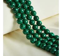 35 perline naturali di malachite da 10 mm, perline rotonde sfuse per la creazione di gioielli (1600,oo)