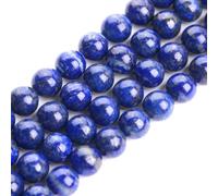 35 perline rotonde in lapislazzuli naturali da 10 mm, perline sfuse per la creazione di gioielli, filo da 35 cm