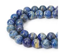 35 perline rotonde in lapislazzuli naturali da 10 mm, pietre preziose di guarigione energetica, per la creazione di gioielli, bracciali e collane.