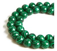35 perline rotonde in malachite da 10 mm, perline sfuse per la creazione di gioielli