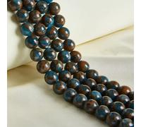 35 perline rotonde in pietra preziosa cloisonne blu lago naturale da 10 mm per la creazione di gioielli