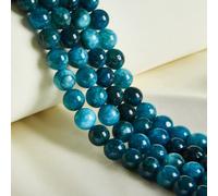35 perline rotonde sfuse in apatite naturale, 10 mm, per la creazione di gioielli