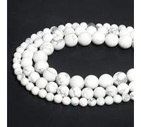 35 perline rotonde sfuse in howlite opaca, 10 mm, per la creazione di gioielli