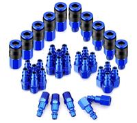 35 Pezzi Aria Tubo Raccordi 0.6cm Npt Alluminio Aria Accoppiatore e Spinotto Kit