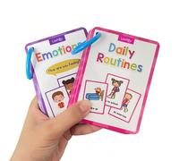 35 pezzi Ausili visivi per l'istruzione speciale, ritardo del linguaggio, bambini non verbali con autismo o esigenze speciali, schede per la routine quotidiana e schede per l'apprendimento delle emozi