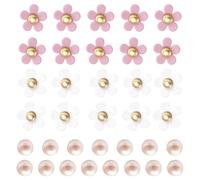 35 pezzi Crocs, spille per scarpe con fiori per crocs, spille per scarpe, charm, rimovibili, per ragazze, donne e bambini, Universalgröße, PVC