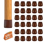 35 Pezzi Gommini per Sedie, BAIPOK Tappi Piedini per Sedie Silicone, Proteggi Gambe per Mobili, Elastiche, Protezione Antigraffio