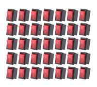 35 Pezzi Interruttore a Bilanciere Navale 2 Pin 250vac 6a Rosso | Acceso e Spento per Strumenti e Barca, Plastica e Rame, Resistente ad Acidi e Alcali