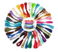 35 rotoli di filo di cotone cerato, 10 m x 1 mm, filato macramè, filo di cera di cotone cerato, 35 colori, per bracciali, gioielli, fai da te