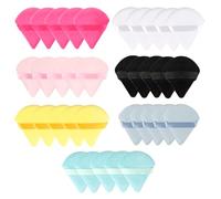 35 spugnette triangolari per cipria, vellutate, morbide, per polveri pressate, bagnate e asciutte, a doppio uso, per fondotinta e cosmetici per viso e corpo (7 colori)