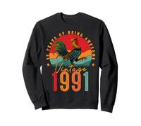 35 Year Old Chicken Vintage 1991 Farmer 35th Birthday Party Felpa