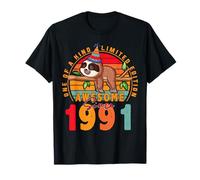 35 Year Old Sloth Vintage 1991 Limited Edition 35th Birthday Maglietta