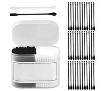 350 tamponi di cotone a doppia testina, tamponi di cotone con detergente 2 in 1, 100% biodegradabili, bastoncini per le orecchie ecologici, per la lucidatura del trucco, pulizia delle orecchie