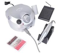 35000RPM Trapano for unghie elettrico Macchina for manicure professionale Levigatrice for con punte da trapano for Kit di lime for portatile for salone bellezza(Silver)