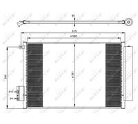 350065 NRF Condensatore, Climatizzatore per FIAT