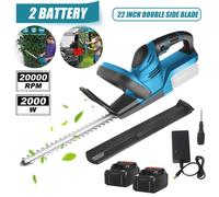 3500W 22 Pollici Tagliasiepi Elettrico 20000 RPM Tosaerba Giardino Paesaggistica Tagliasiepi Trimmer Strumento Per Makita 18-21V Batteria With 2 Batterys