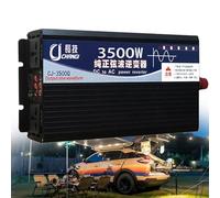 3500W 5000W 5500W 6000W 8000W Inverter Onda Sinusoidale Pura DC 12V 24V 48V 60V 72V in AC 220V 230V Trasformatore di Potenza Convertitore con Prese per Auto,Camion Camper(3500W,24Vto110V)