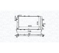350213153400 MAGNETI MARELLI Radiatore, Raffreddamento motore per OPEL,VAUXHALL