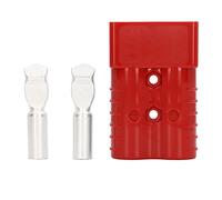 350A 600V Plug Connector, Double Pole High Current Battery Quick Connector Kit, Silver Plated Terminals with Handle and Dust Cover for Car Solar Caravan Boat Forklift (Rossa)