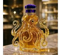 350ML Decanter Whisky - Art Scultura Statua, Bottiglia Di Whisky E Vino A Forma Di Polpo 3D, Decanter Per Whisky In Vetro Originale, Caraffa Vuota Per Vino Liquori Con Tema Animale Divertente(B)