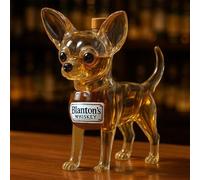 350ML Decanter Whisky Scultura Statua - Decanter Per Whisky A Forma Di Cucciolo In 3D, Scultura Di Cane In Vetro Fatta A Mano, Strumento Perfetto, Statua Di Bottiglia Di Vino Di Chihuahua