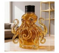 350ML Decanter Whisky Scultura Statua - Decanter Per Whisky A Forma Di Polipo 3D, Bellissima Bottiglia Di Vino In Vetro Inciso, Bicchieri Creativi A Tema Animale(B)