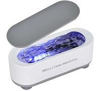 350ml Pulitore ad Ultrasuoni per Occhiali, Ultrasonic Cleaner, 47000Hz Lavatrice ad Ultrasuoni Professionale, Detergente ad Ultrasuoni Alta Frequenza per Gioielli Protesi Dentali Orologi, Bianco