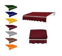 350x300cm Tessuto di ricambio in poliestere impermeabile per tenda retrattile Borgogna 3,5 x 3 m Toldo de Balcón Copertura durevole Outdoor Canopy Top