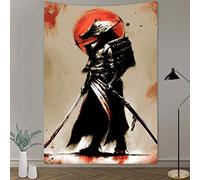 351 Arazzo Da Muro Muro Samurai Sotto Il Tramonto Moderno Arazzi Multiuso Decorazione Copridivano, Per Dormitorio, Camera Da Letto, 130x150cm