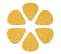 351 Confezione da 6 plettri per chitarra a forma di maccheroni e formaggio, in celluloide per suonatori di basso, ukulele e banjo, calibri leggeri/medi/pesanti inclusi