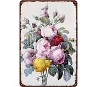 351 Targa In Metallo Peony Rose Flower Fiore In Stile Vintage Prenditi Un Momento Targhe Metallo Vintage Cartello Decorativo In Metallo Nostalgica Poster Metallo Per Ristorante Cucina Bar Pub 30x40cm