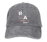 351 Uomo Donna Cappellino da Baseball, Roma Città Tipografia Lettering Design Berretto da Baseball Cotone Cappello da Cowboy Regolabile Visiera Baseball Cappellino per Viaggi Campeggio Alpinismo