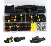 352PCS Hid Connettori Impermeabili 1/2/3/4pin Per Cavo Elettrico d'Auto 300V BN