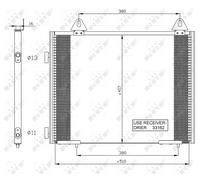 35351 NRF Condensatore, Climatizzatore per LAND ROVER
