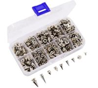 354Pcs Metallo Punk Warhead Vite Rivetti Borchie Pelle Cintura Testa Abbigliamento Rivetti Spikes Decor Fibbie Punk Borchie Set