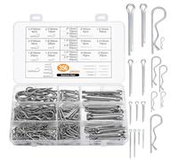 356 Pz Assortimento di Coppiglie Elastiche Cotter Pins, Coppiglie Spaccate e Copiglie R Clips, Coppiglia Spaccate, Coppiglie di Sicurezza Coppiglie Set, Spine di Coppiglie a Molla per Trattori Auto