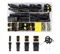 356Pcs 26 Kit Connettore Elettrico For Automobile Impermeabile Con Piegatore For Cavi A Cricchetto, Cavo For 1/2/3/4/pin Crimpatura Precisa(355pcs)