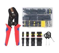356Pcs 26 Kit Connettore Elettrico For Automobile Impermeabile Con Piegatore For Cavi A Cricchetto, Cavo For 1/2/3/4/pin Crimpatura Precisa(356pcs)