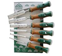 357116 SET 6 SCALPELLI STUBAI CON MANICO SUGHERO "TIPO SVEDESE"