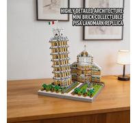 3585Pcs Blocchi Micro Mini Monumenti Europei & USA, Giocattolo di Costruzione 3D in Sacchetto. Include Skyline di Dubai & NY, Torre Eiffel, Torre di Pisa. Sviluppa il Pensiero, le Abilità e la Pazienz