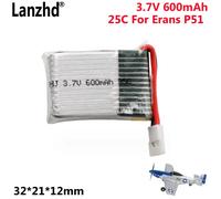 35C 3.7V per Erans P51 macchina per schiuma da combattimento 600mAh aereo telecomandato a quattro assi batteria al litio 1S di grande capacità