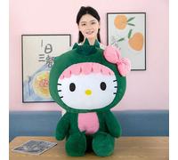 35cm/50cm Peluche Pupazzo di Hello Kitty Dinosauro di Sanrio, Bambola di Gattino Giocattolo Imbottito, Regalo Creativo, Cuscino di Peluche di Kitty per Decorazione Casa, Regalo per Feste 35cm,50 centi