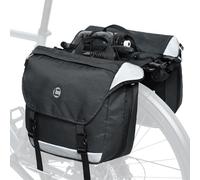 35L Doppia Borsa per Portapacchi Bicicletta,impermeabile Borsa Bici Posteriore Borsa Portabiciclette Portapacchi per Bicicletta Riflettente con Copertura Anti-Pioggia per iaggi All'Aperto Bicicletta