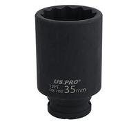 35mm 12'' Drive Deep Impactted Thin Wall Bussole Millerighe Nut Socket 12 parteggiato